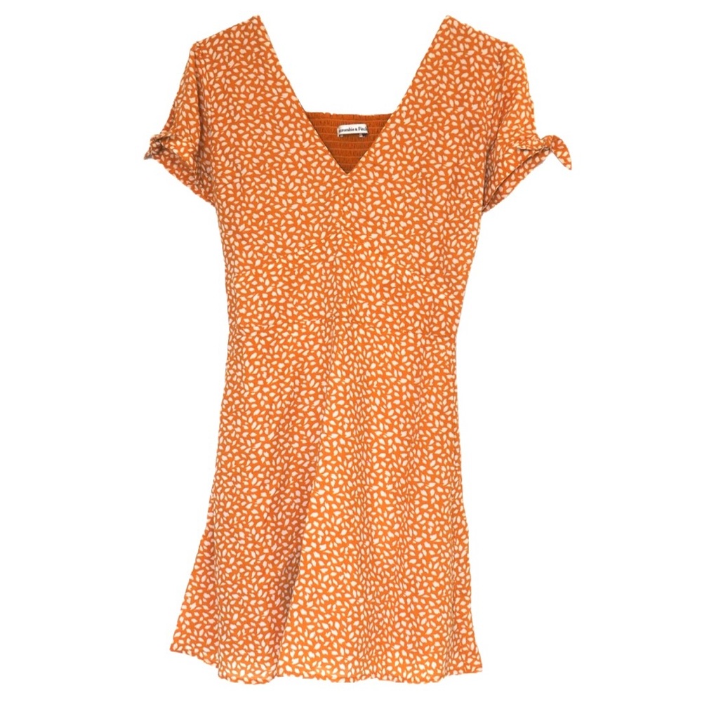 Abercrombie & Fitch Tie-Sleeve A-Line Mini Dress